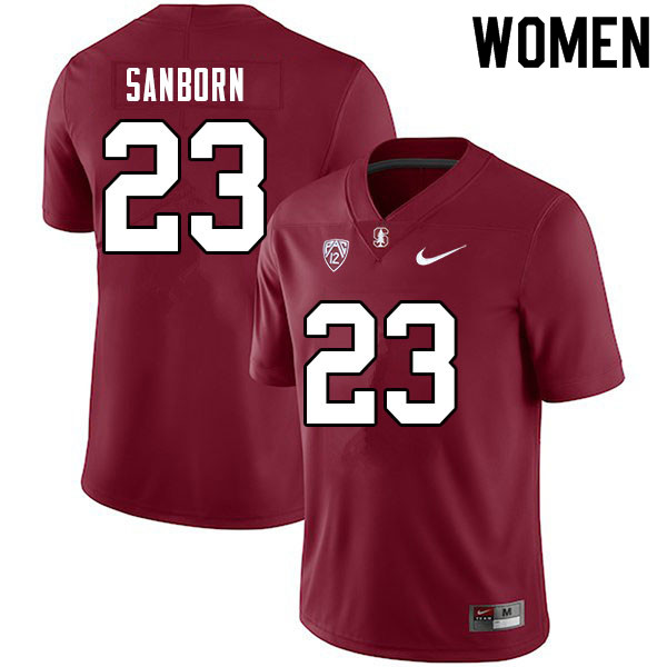 Women #23 Ryan Sanborn Stanford Cardinal College Football Jerseys Sale-Cardinal